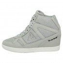 Le Coq Sportif Segur Syn Suede Glitter Chaussures Mode Sneakers Femme Gris à Petit Prix